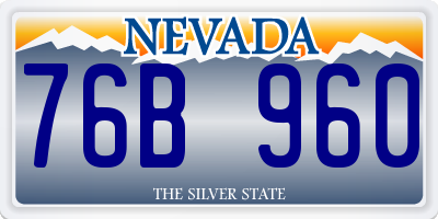 NV license plate 76B960