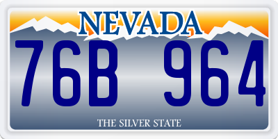 NV license plate 76B964