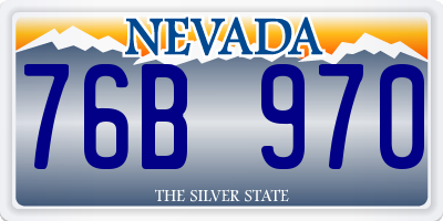 NV license plate 76B970