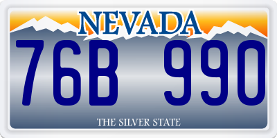 NV license plate 76B990