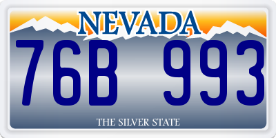 NV license plate 76B993