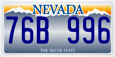 NV license plate 76B996