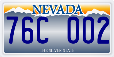 NV license plate 76C002