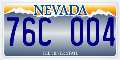 NV license plate 76C004