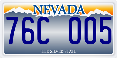 NV license plate 76C005