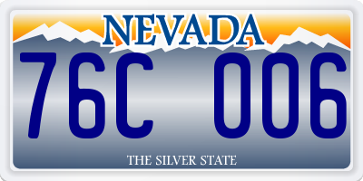 NV license plate 76C006