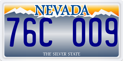 NV license plate 76C009