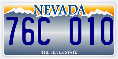 NV license plate 76C010