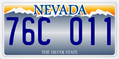 NV license plate 76C011