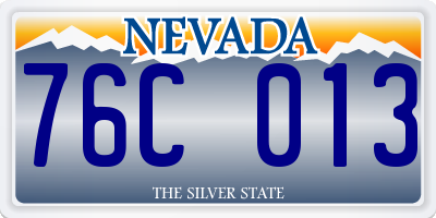 NV license plate 76C013