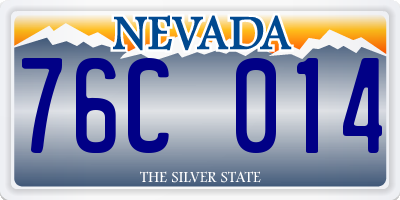 NV license plate 76C014