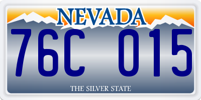 NV license plate 76C015