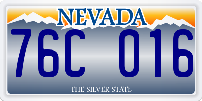 NV license plate 76C016