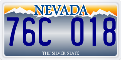 NV license plate 76C018