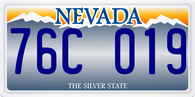 NV license plate 76C019