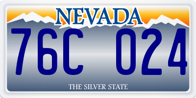 NV license plate 76C024