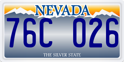 NV license plate 76C026
