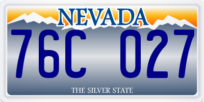 NV license plate 76C027