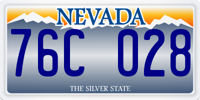 NV license plate 76C028