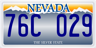 NV license plate 76C029