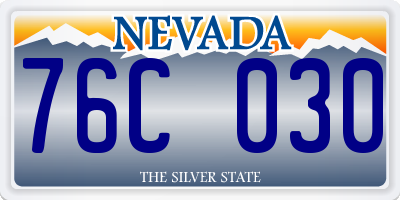 NV license plate 76C030