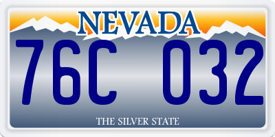 NV license plate 76C032