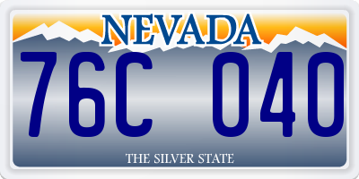 NV license plate 76C040