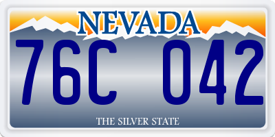 NV license plate 76C042