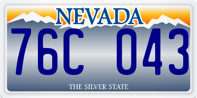 NV license plate 76C043