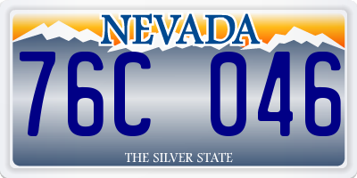 NV license plate 76C046