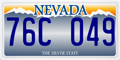 NV license plate 76C049