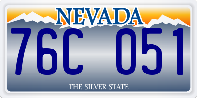NV license plate 76C051