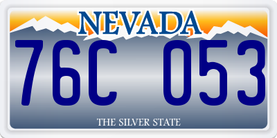 NV license plate 76C053