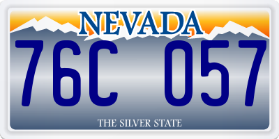 NV license plate 76C057
