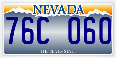 NV license plate 76C060