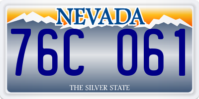 NV license plate 76C061