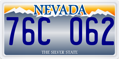 NV license plate 76C062