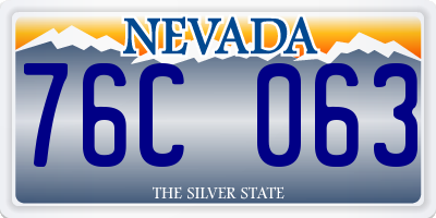 NV license plate 76C063
