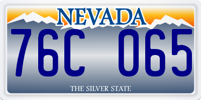 NV license plate 76C065