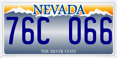 NV license plate 76C066