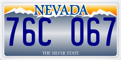 NV license plate 76C067