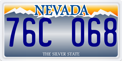 NV license plate 76C068