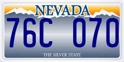 NV license plate 76C070