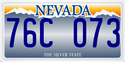 NV license plate 76C073