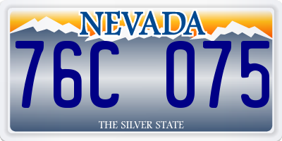 NV license plate 76C075