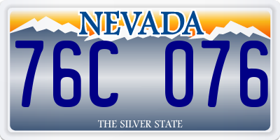 NV license plate 76C076