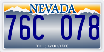 NV license plate 76C078