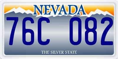 NV license plate 76C082