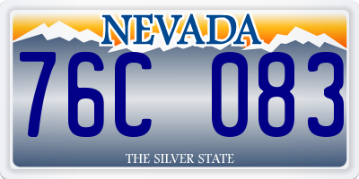 NV license plate 76C083