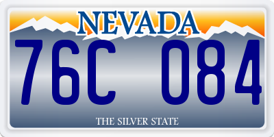 NV license plate 76C084